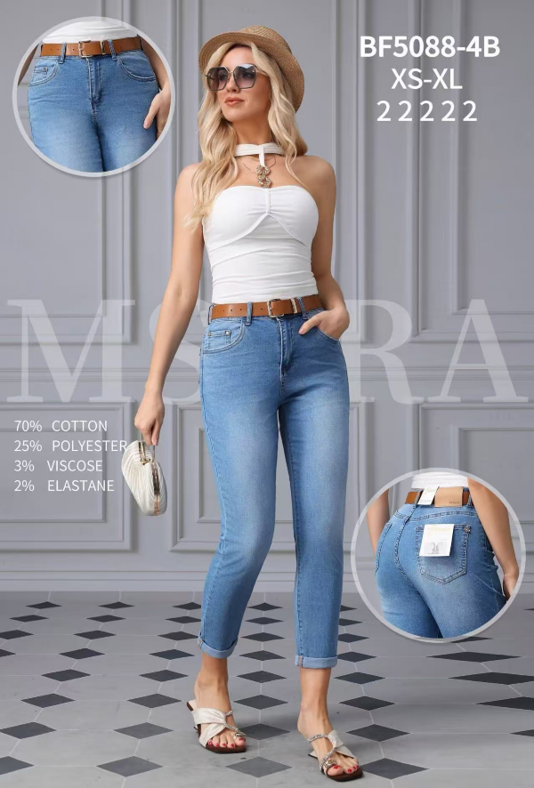 Spodnie damskie jeans Roz XS-XL, 1 Kolor Paczka 10 szt 1